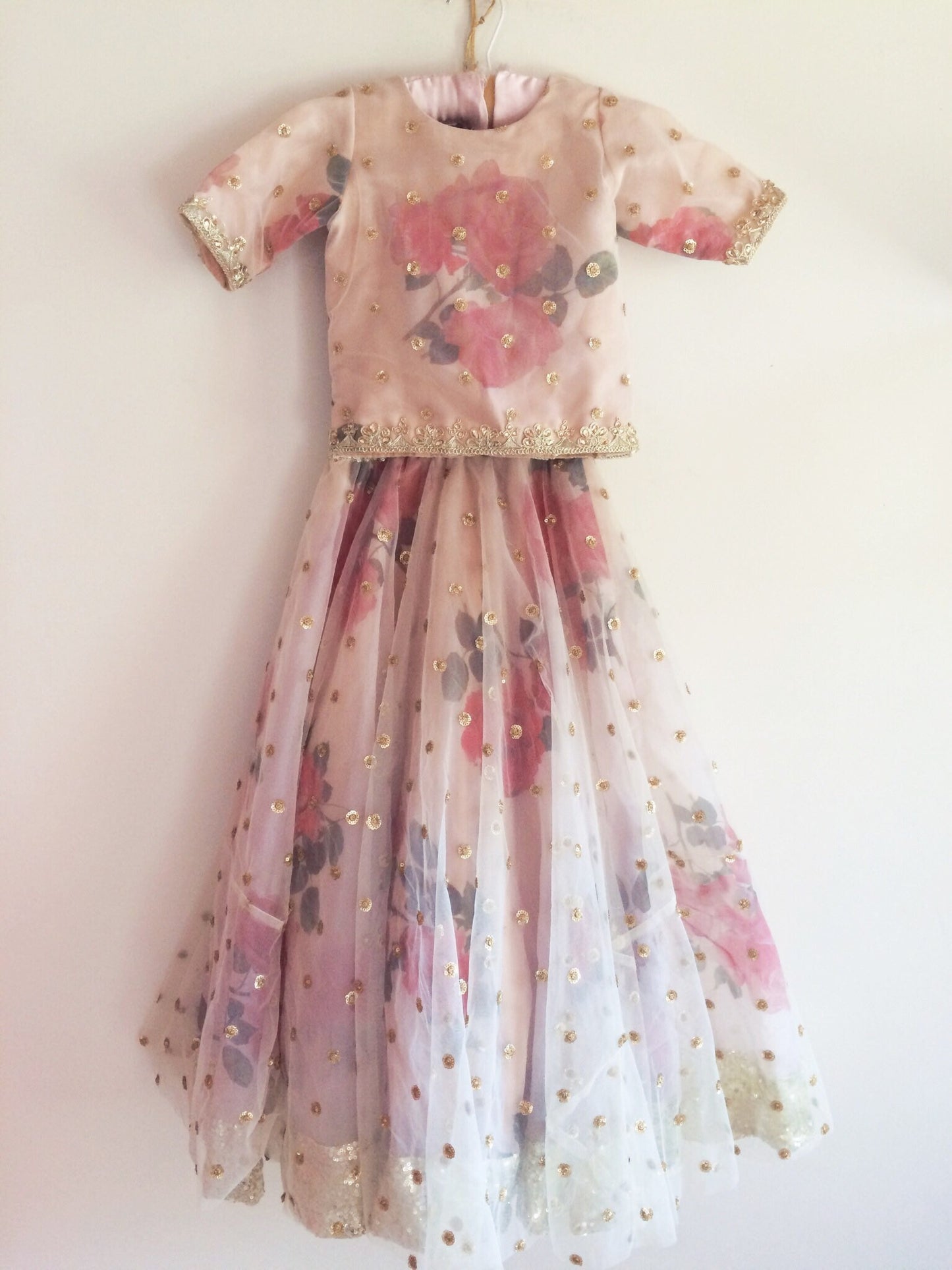 Sequin Floral Lehenga & Floral Sequin Skirt