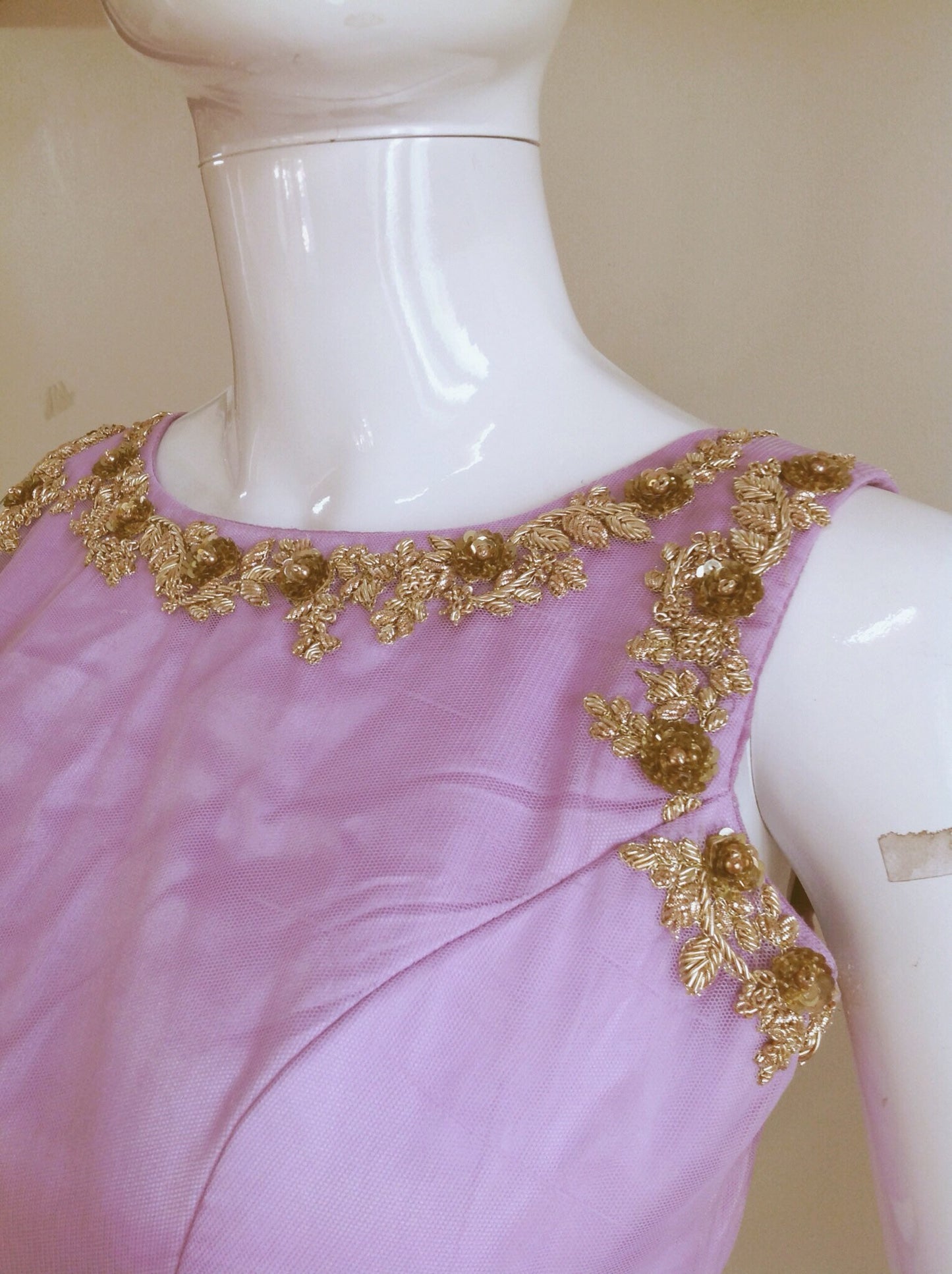 Lavendar zardozi embroidery blouse
