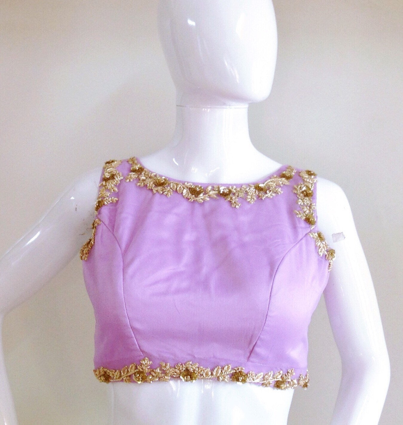 Lavendar zardozi embroidery blouse