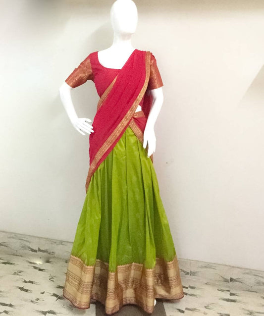 Traditional south indian lehenga choli in custom sizes