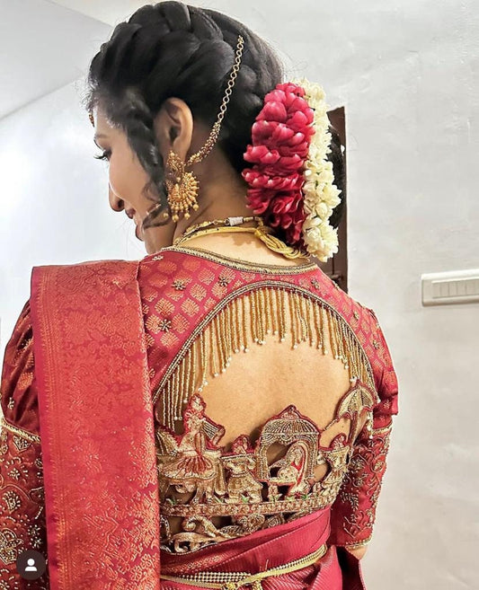 Cutwork palki heavy embroidery bridal blouse