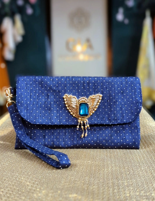 Blue Beetle Clutch Bag | Unique Phone Purse