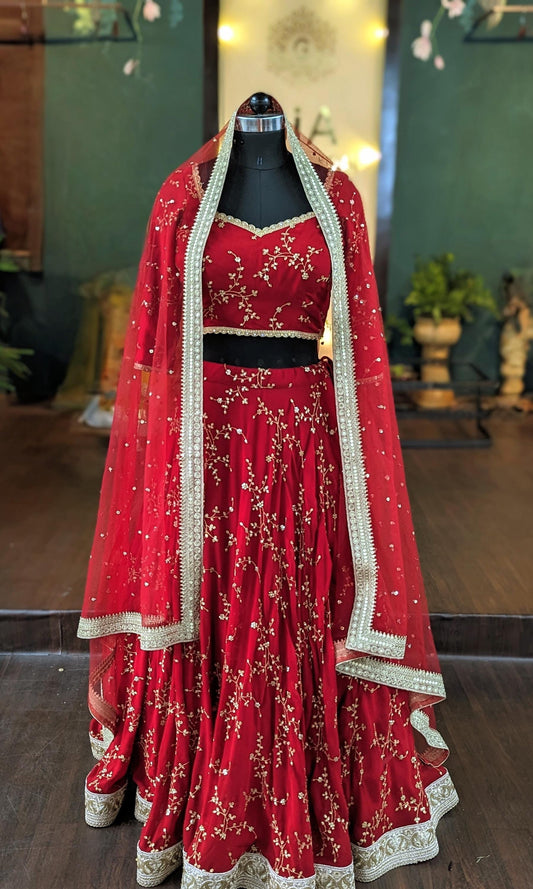 Silk lehenga choli in custom colors and sizes